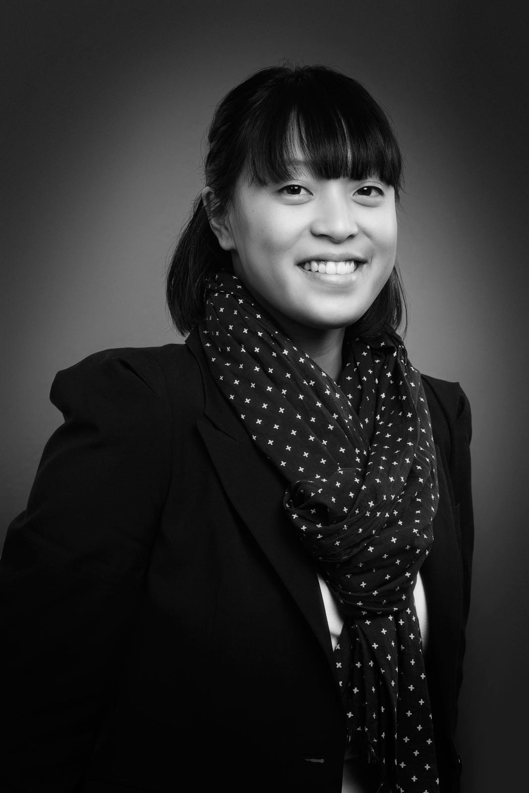 Portrait corporate noir blanc