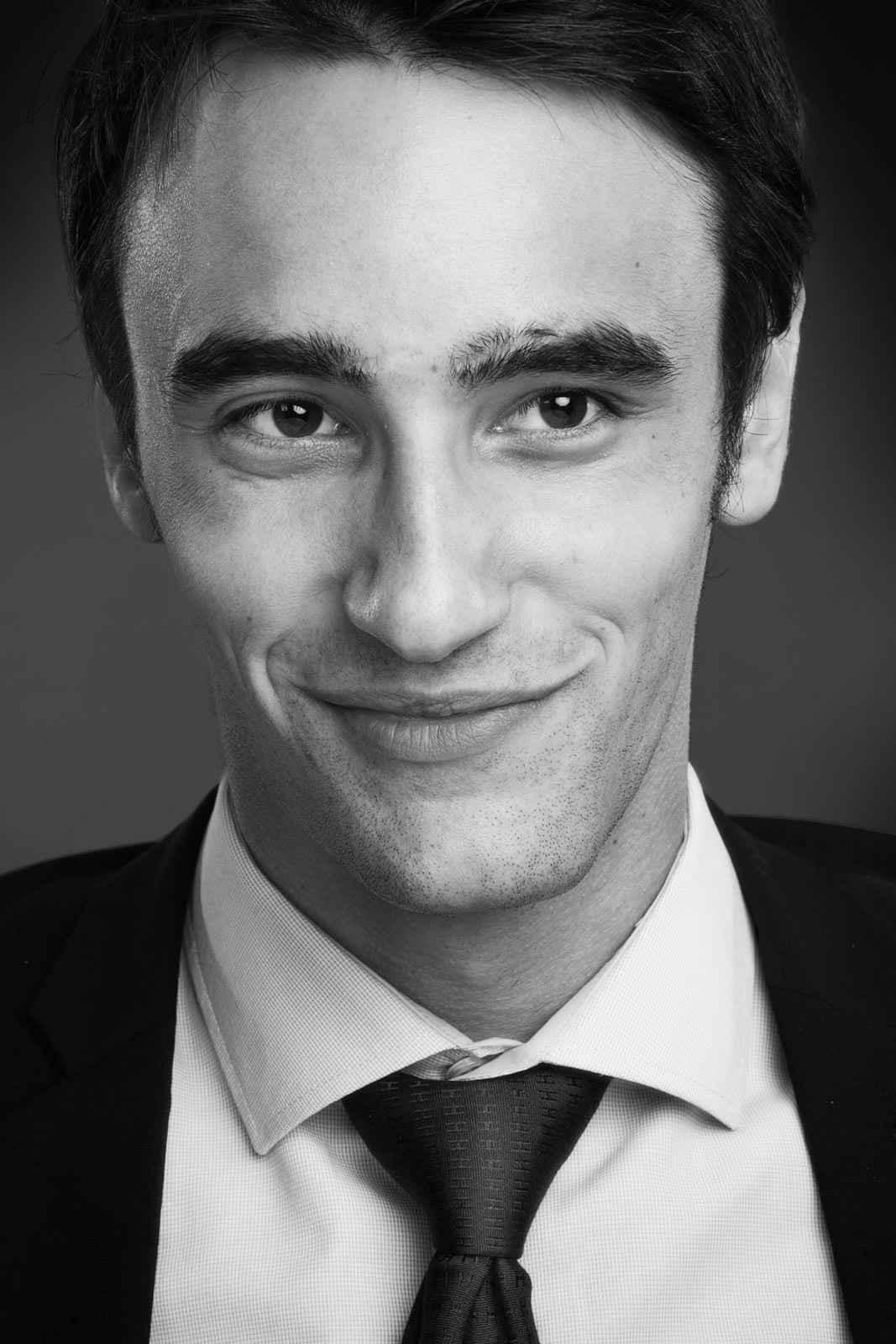 Portrait corporate noir blanc